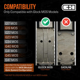 Glock MOS compatible optic adapter plate for Glock 17 19 MOS